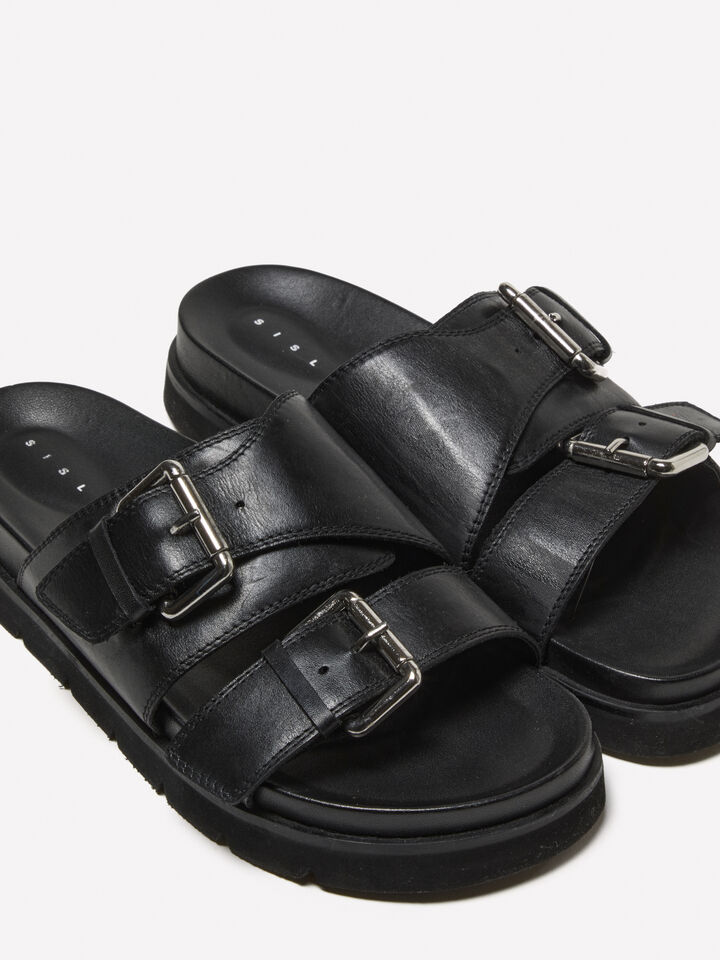 Chaussons en cuir noir - chaussures pour homme - Noir | Sisley image number 4